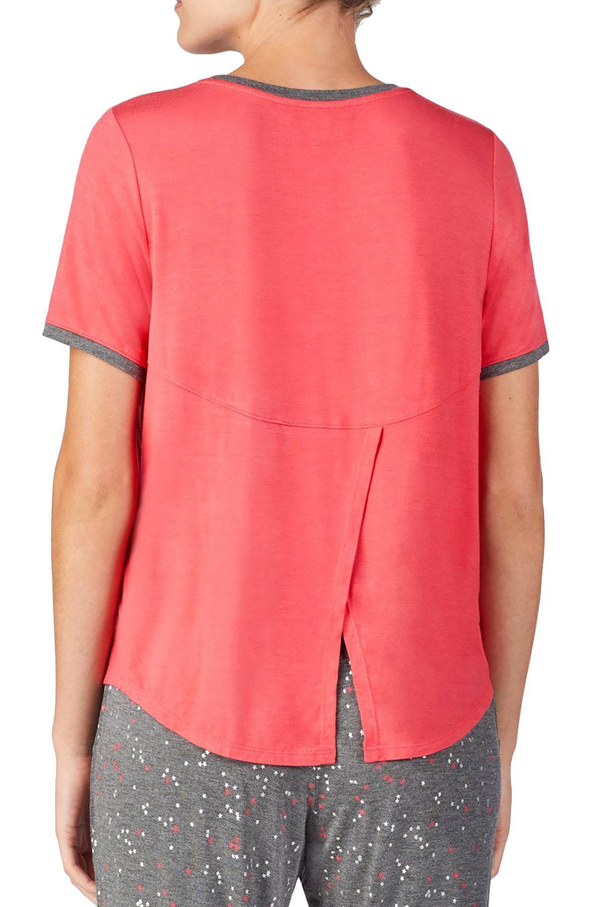 DKNY Pink/Grey Short Sleeve Pajama Top