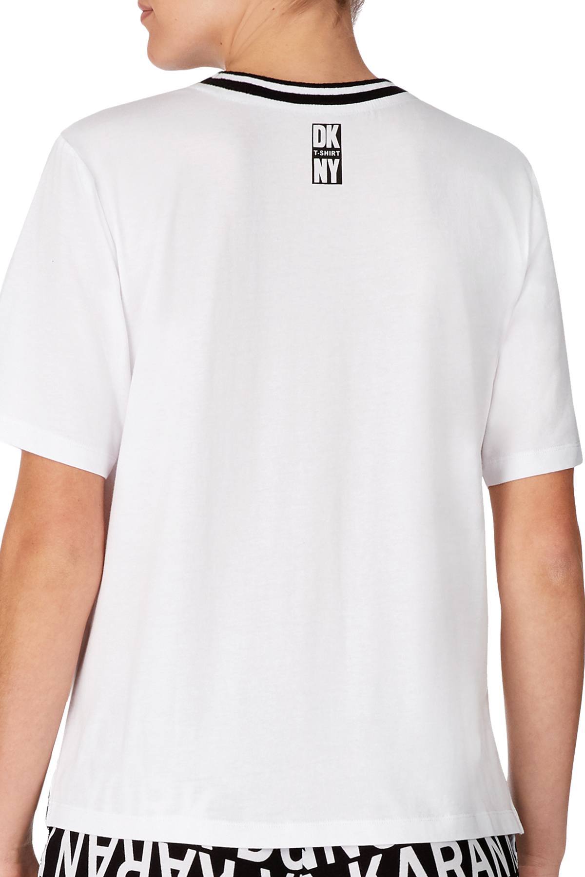 DKNY White/Black Ringer Pajama Tee