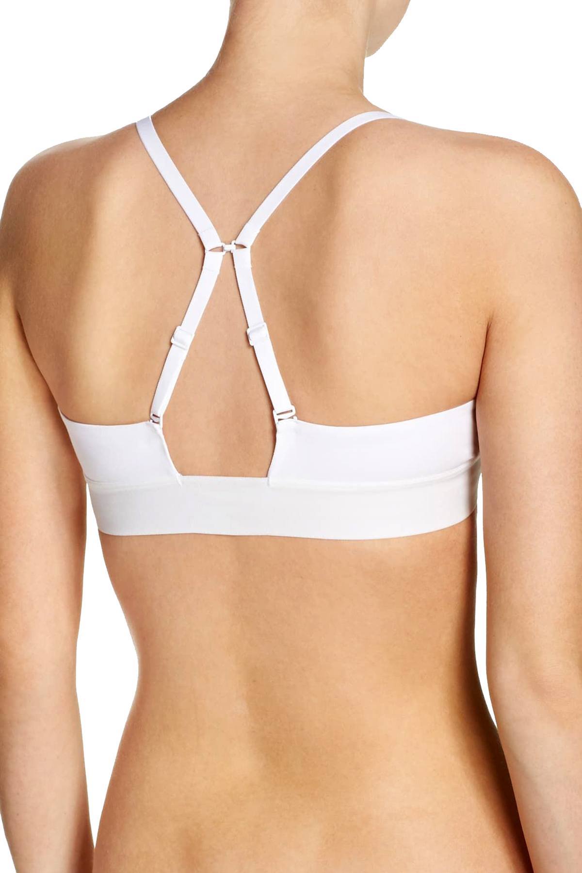 DKNY White Convertible Classic Cotton Bralette