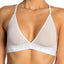 DKNY White Seamless Logo Wireless Mesh Bralette