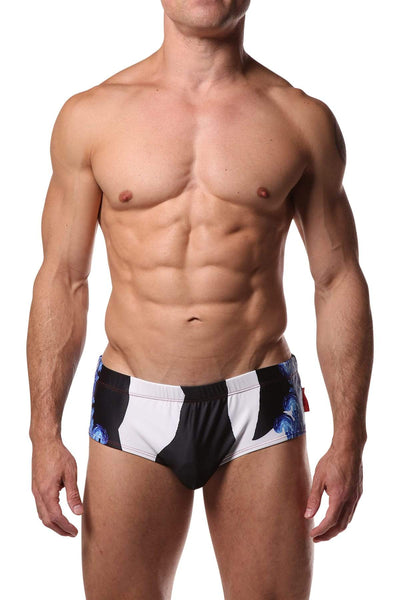 Danny Miami Wild Blue Print Swim Brief