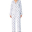 Dkny Wo Printed Jersey Shirt & Pants Pajamas Set Wht Stp