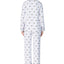 Dkny Wo Printed Jersey Shirt & Pants Pajamas Set Wht Stp