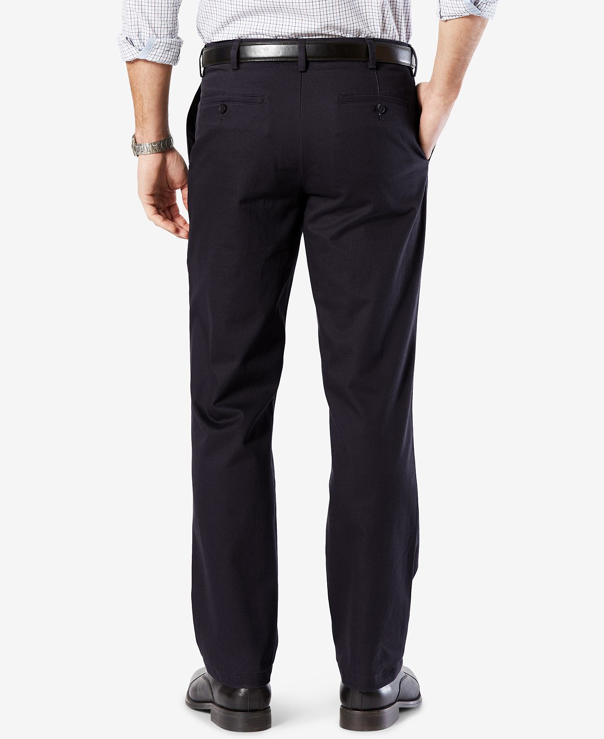 Dockers ' Signature Lux Cotton Straight Fit Stretch Khaki Pants Navy