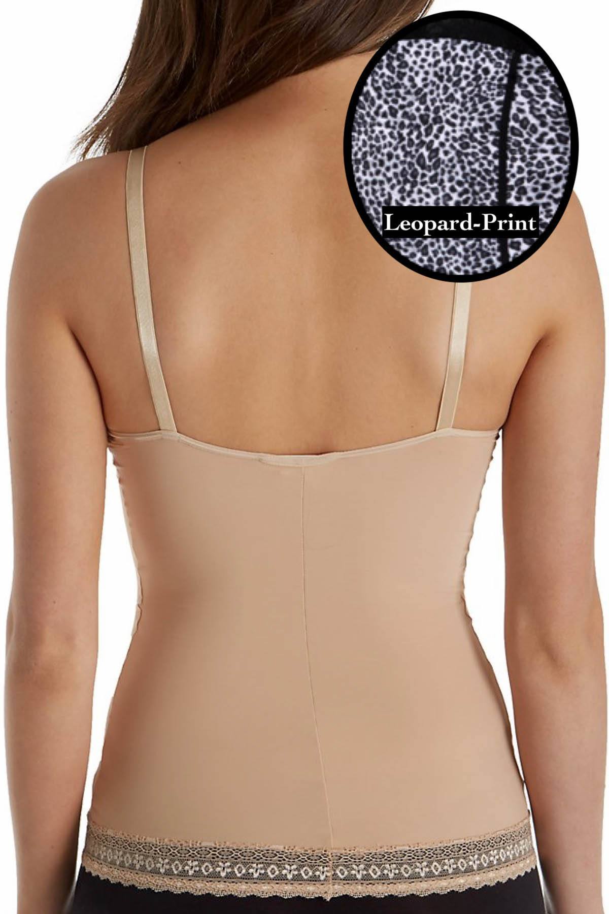 DuMi Shapewear Leopard-Print Light-Control Long-Torso Contouring Balconette Bra Camisole