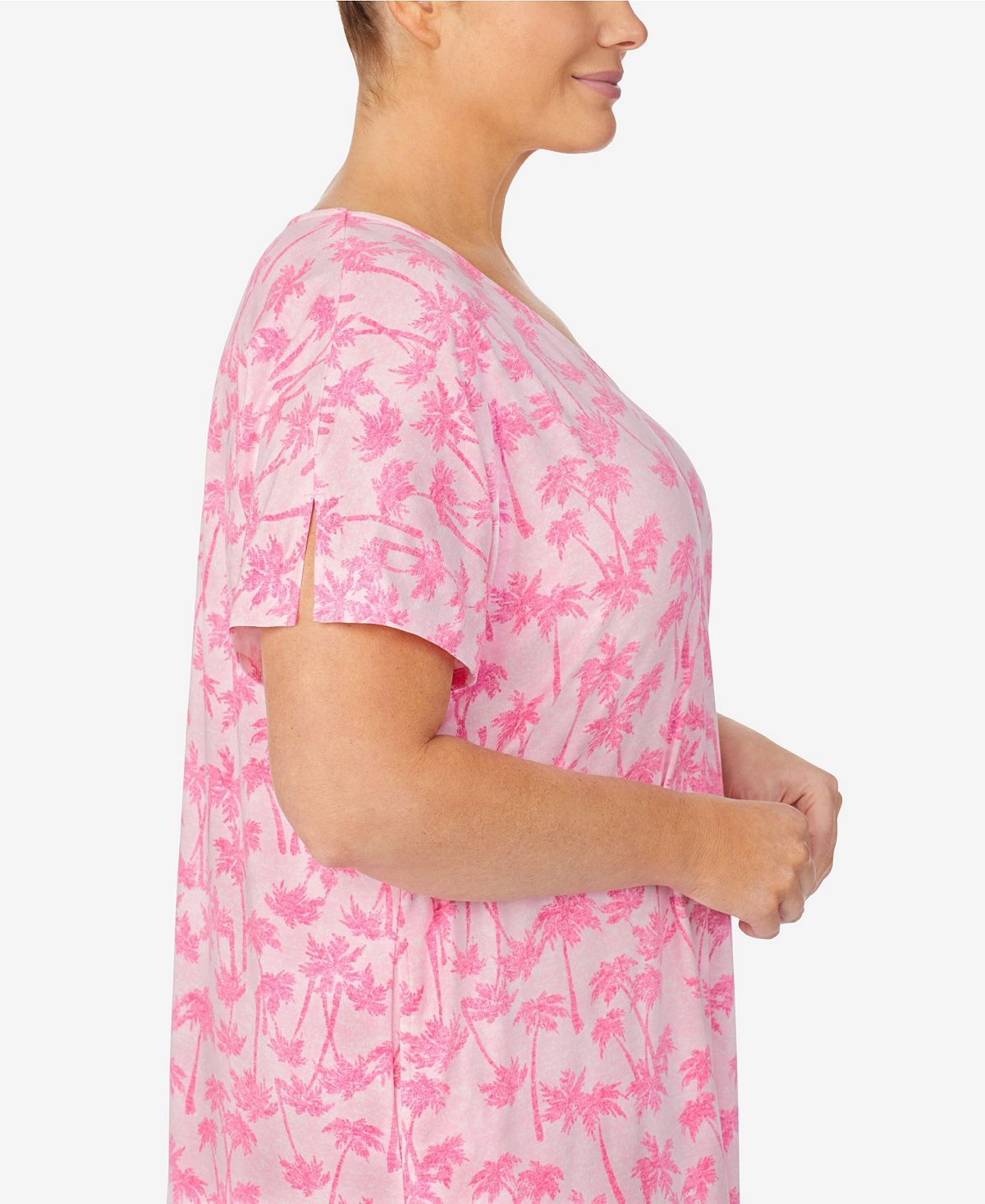 Ellen Tracy Wo Plus Short Sleeve Lounger Pink Novel