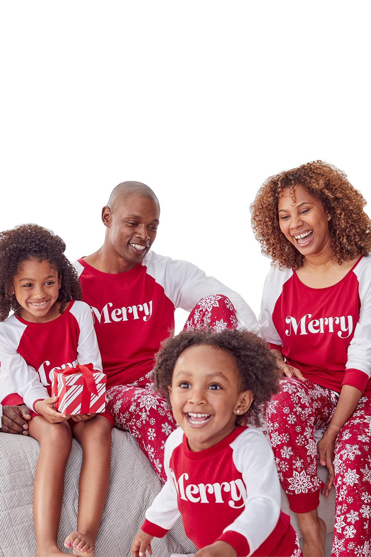 Family PJs KIDS Red Merry Pajama Set