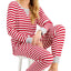 Family Pajamas Matching Wo Striped Waffle-knit Family Pajama Set Red Stripe