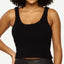 Felina Denali Cozy Cropped Knit Sleep Cami Black