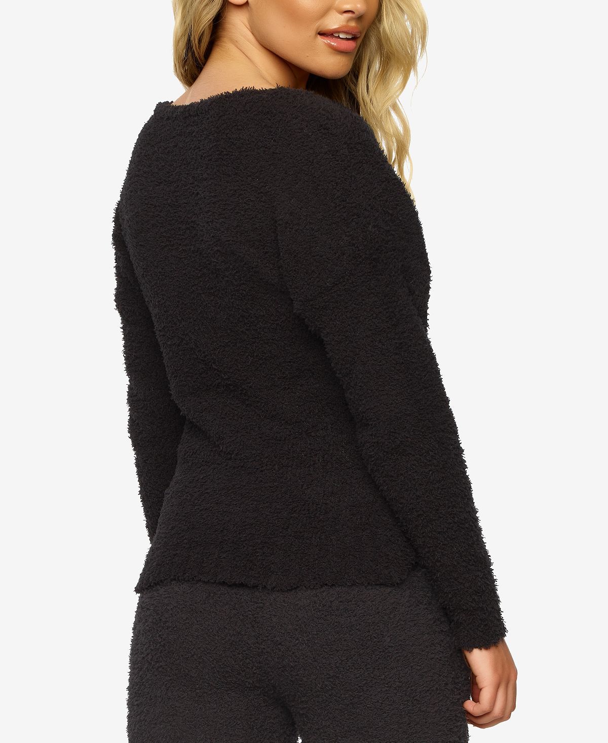 Felina Denali Cozy Knit Wrap Sweater Black