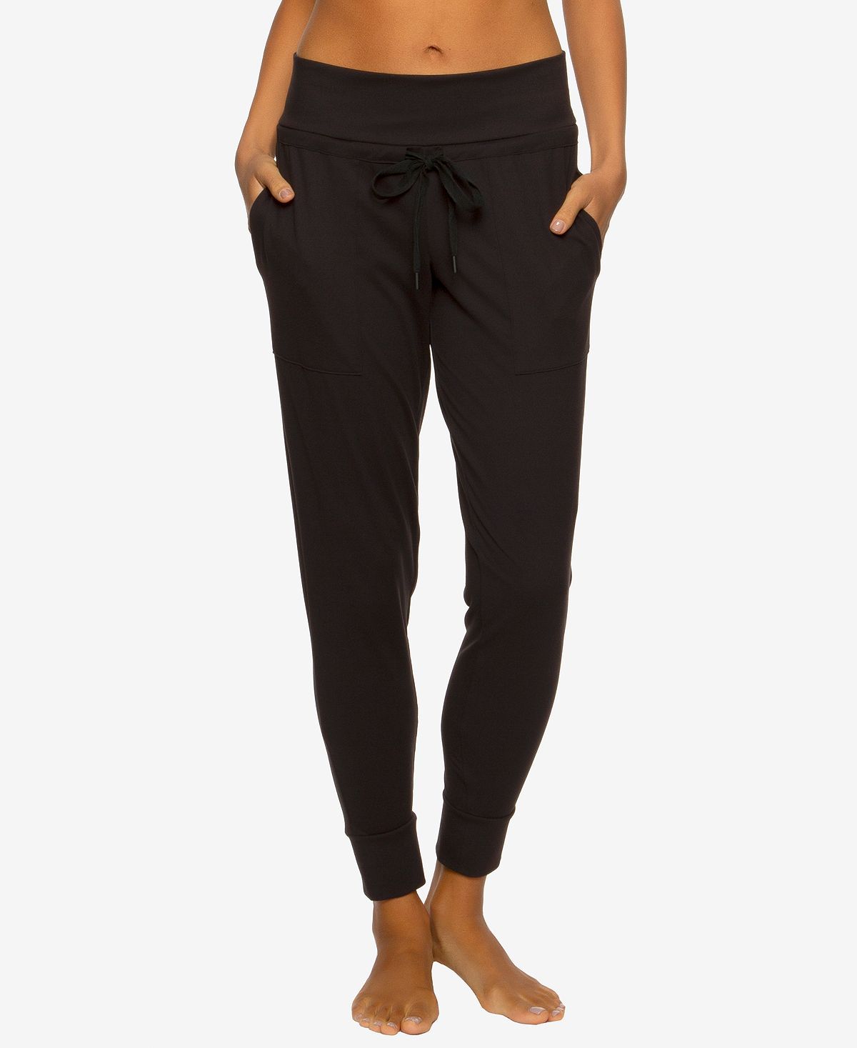 Felina Velvety Soft Loungewear Jogger Pants Black