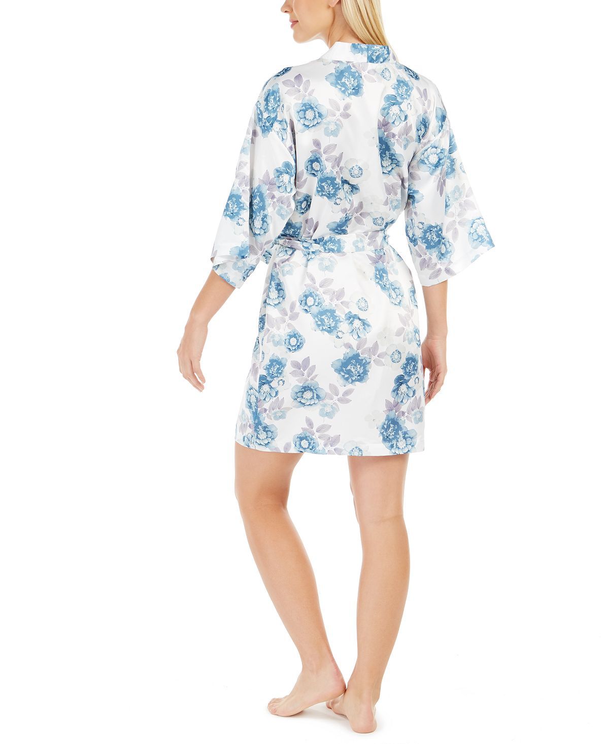 Flora By Flora Nikrooz Brenna Printed Wrap Robe Ivory