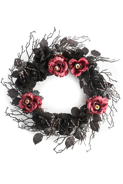 Floral Halloween Wreath