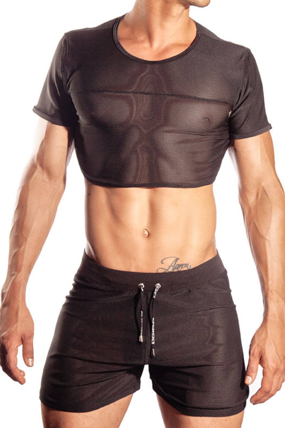 Gigo Black Candle Crop Top