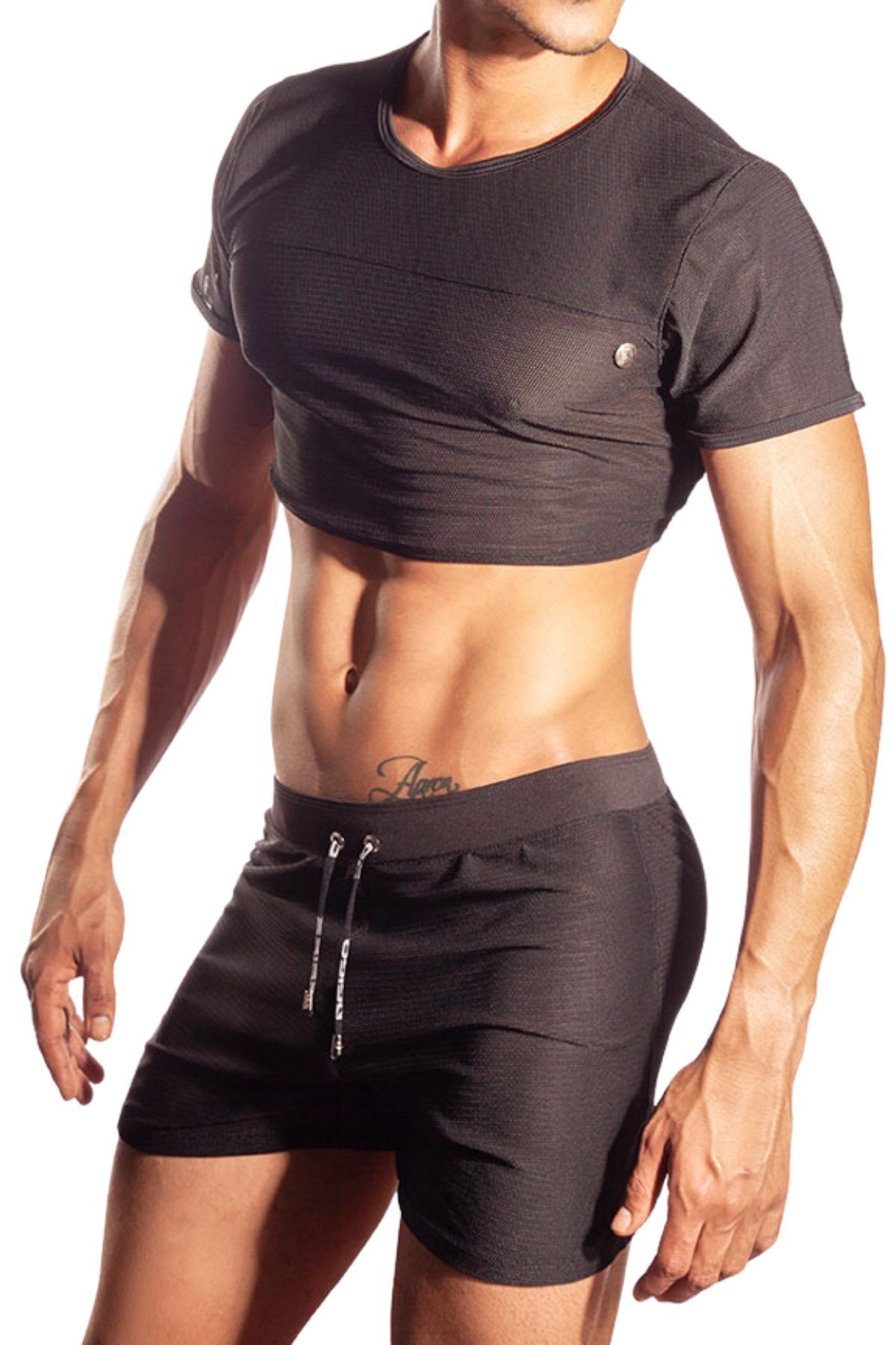 Gigo Black Candle Crop Top