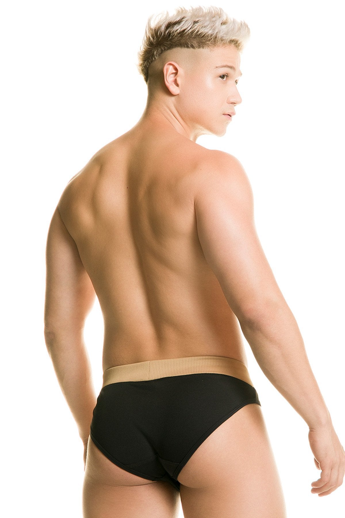 Gigo Black Sophisticated Swim Brief