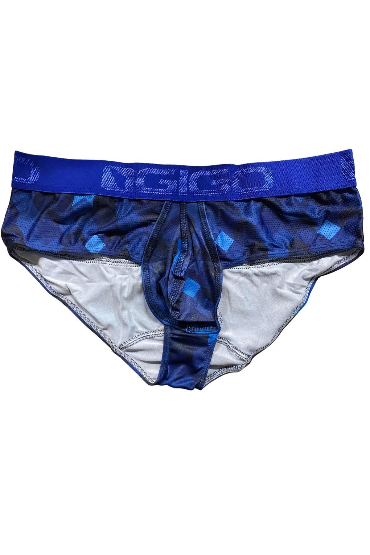 Gigo Blue Geometric Brief