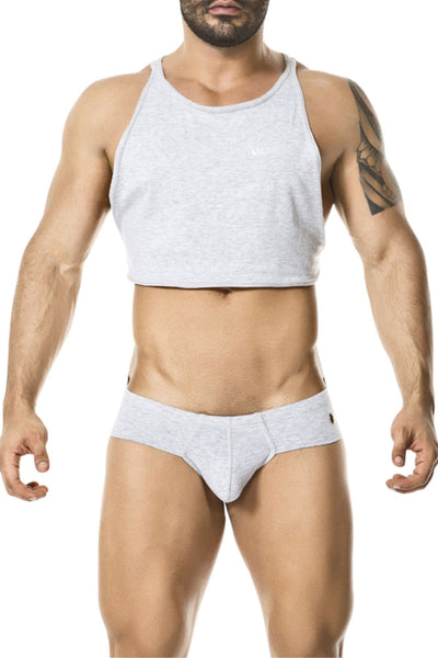 Gigo Grey Crop Top