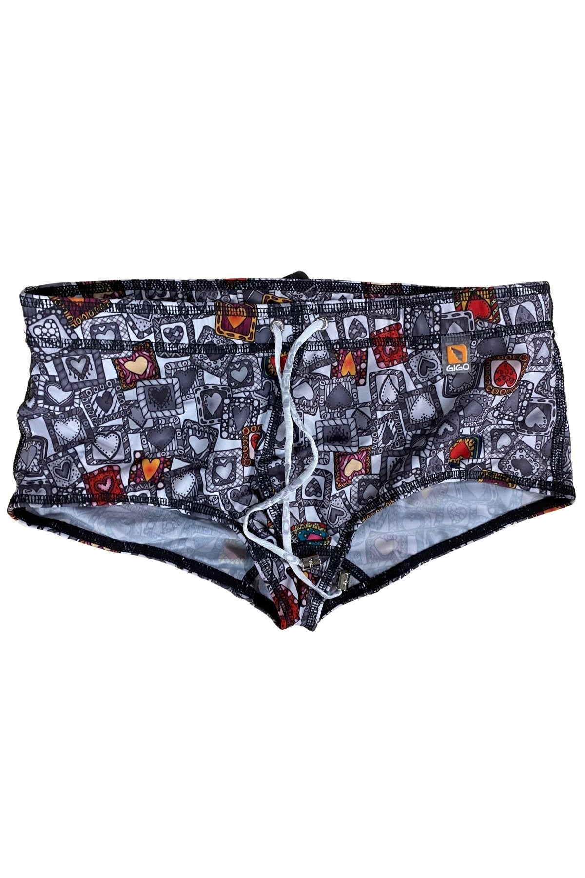 Gigo Grey Heart Swim Trunk