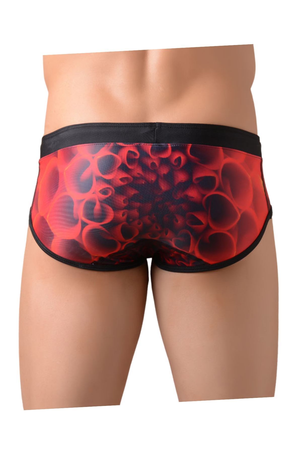 Gigo Red Bloom Swim Brief