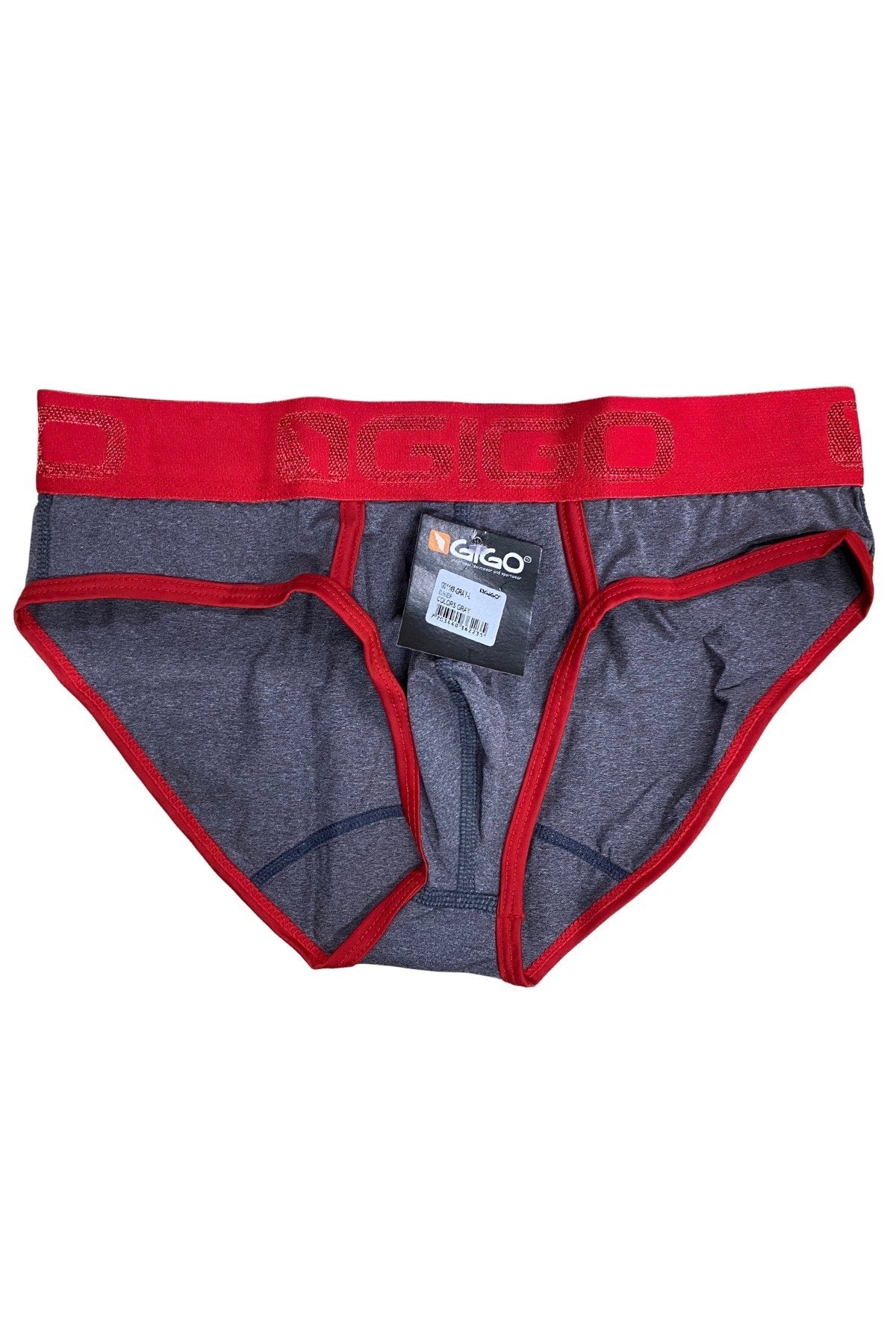 Gigo Red Grey Colors Brief