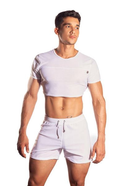 Gigo White Candle Crop Top