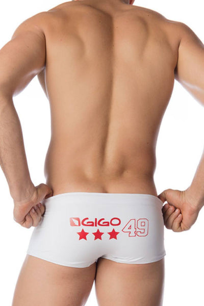 Gigo White Star Swim Trunk