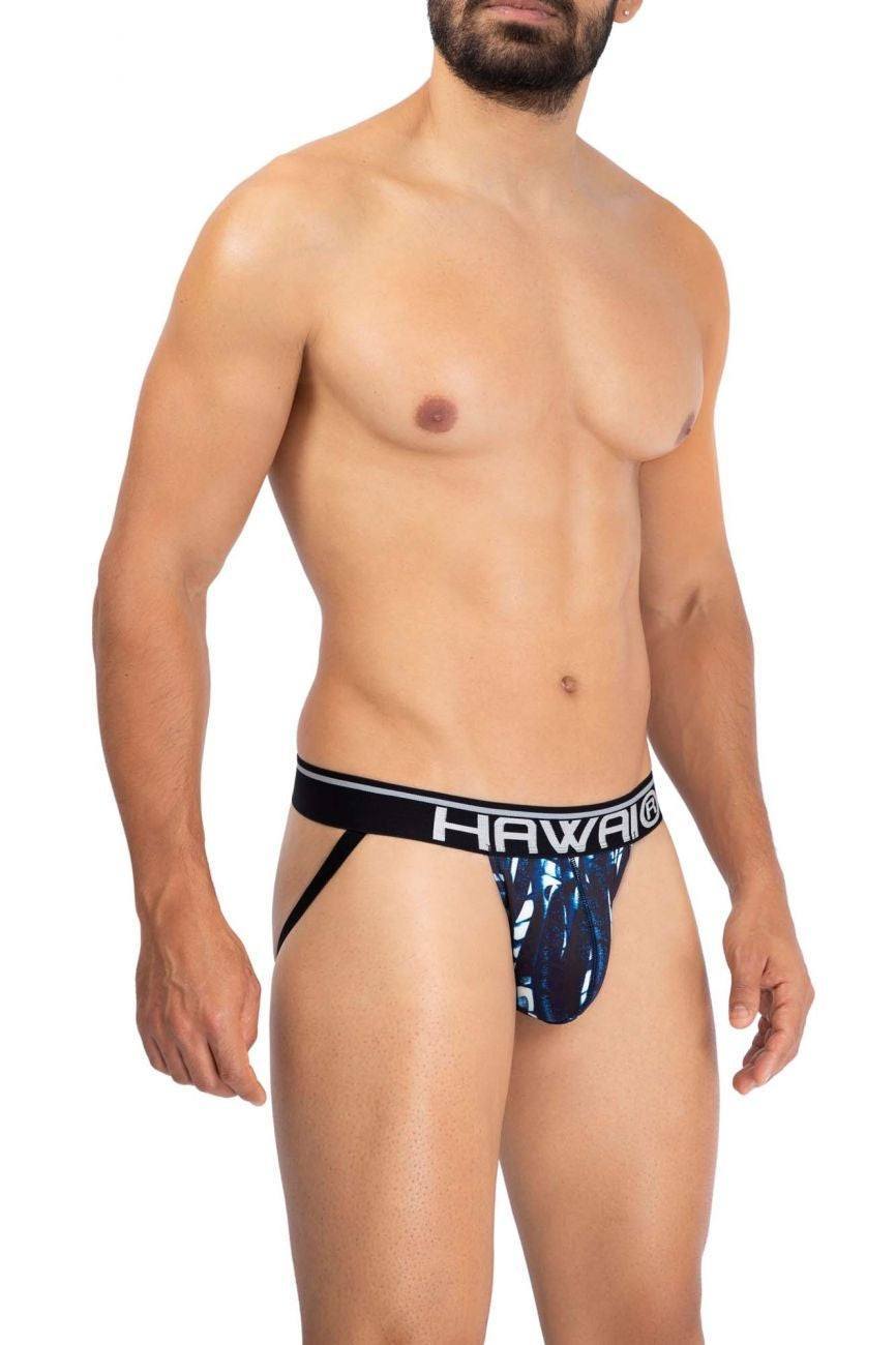 HAWAI Dark Blue 42167 Printed Microfiber Jockstrap