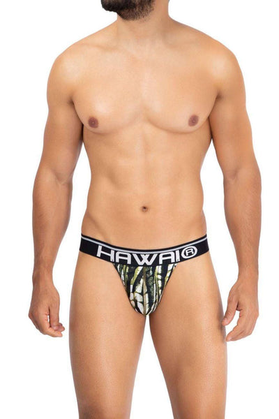 HAWAI Military Green 42167 Printed Microfiber Jockstrap