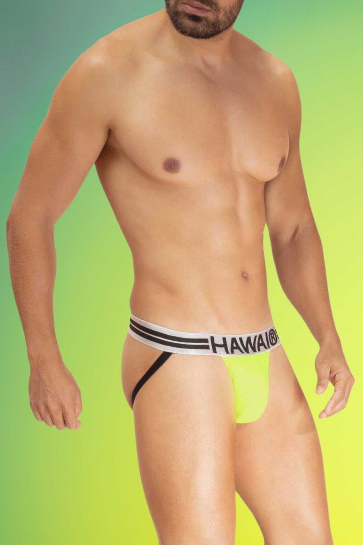 HAWAI Neon Green 42268 Microfiber Jockstrap