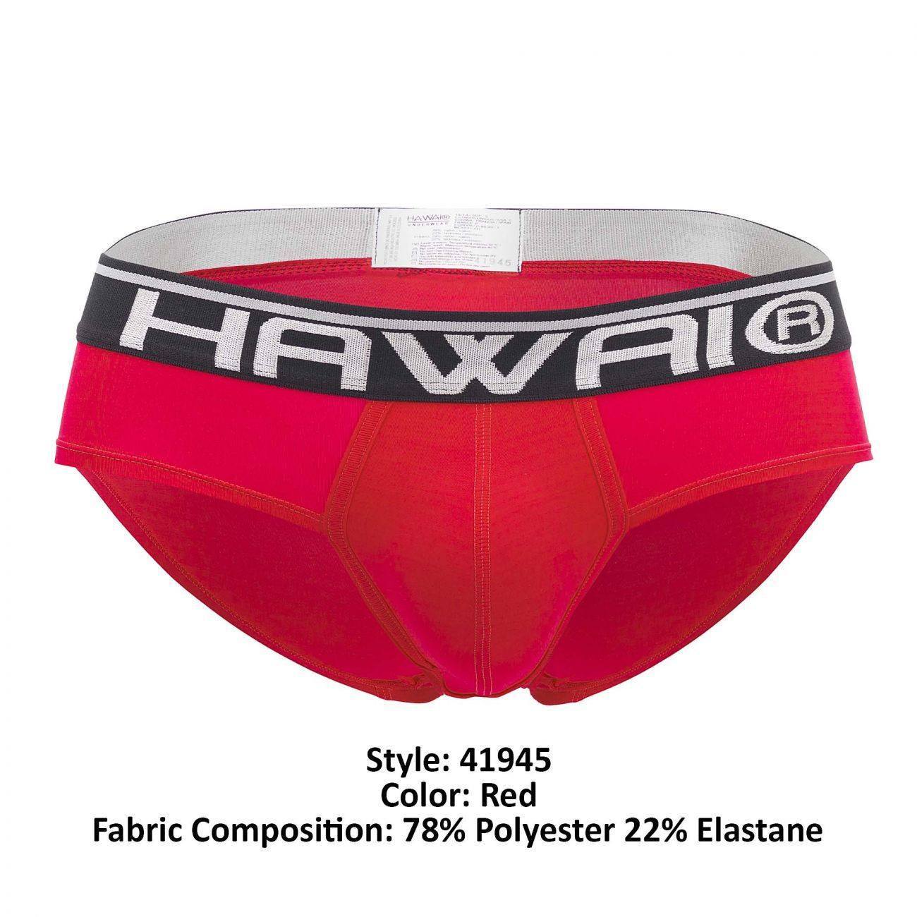 HAWAI Red 41945 Solid Hip Brief