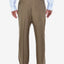 Haggar Big & Tall Eclo Stria Classic-fit Pleated Hidden Expandable Waistband Dress Pants Khaki