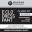 Haggar Big & Tall Eclo Stria Classic-fit Pleated Hidden Expandable Waistband Dress Pants Khaki