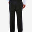 Haggar Big & Tall Premium No Iron Khaki Classic Fit Flat Front Hidden Expandable Waistband Pants Black