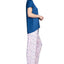 Hanes Wo 2pc Pajama Set Blue/sprin