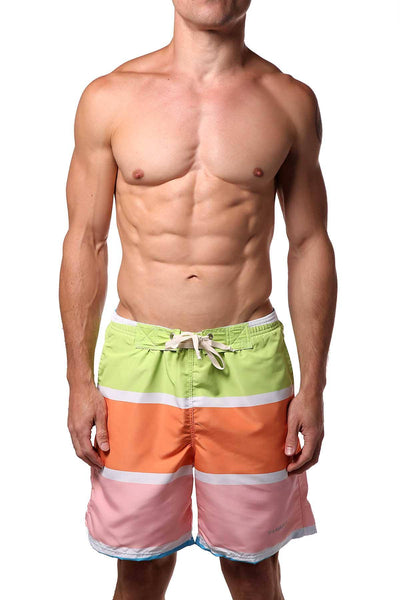 Hawai Green & Pink  51704 Swim Trunk Short