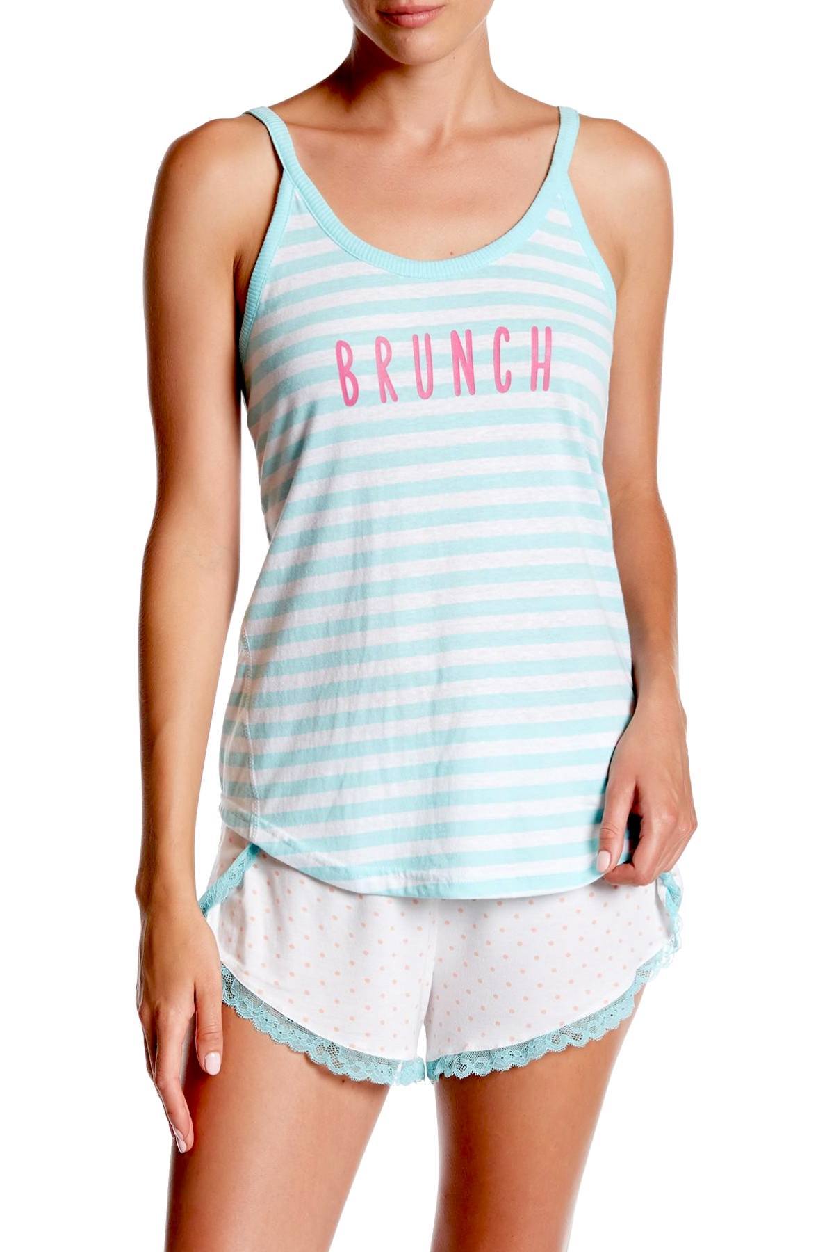 Honeydew Intimates Curacao-Stripe Brunch Beachin' Lounge Tank