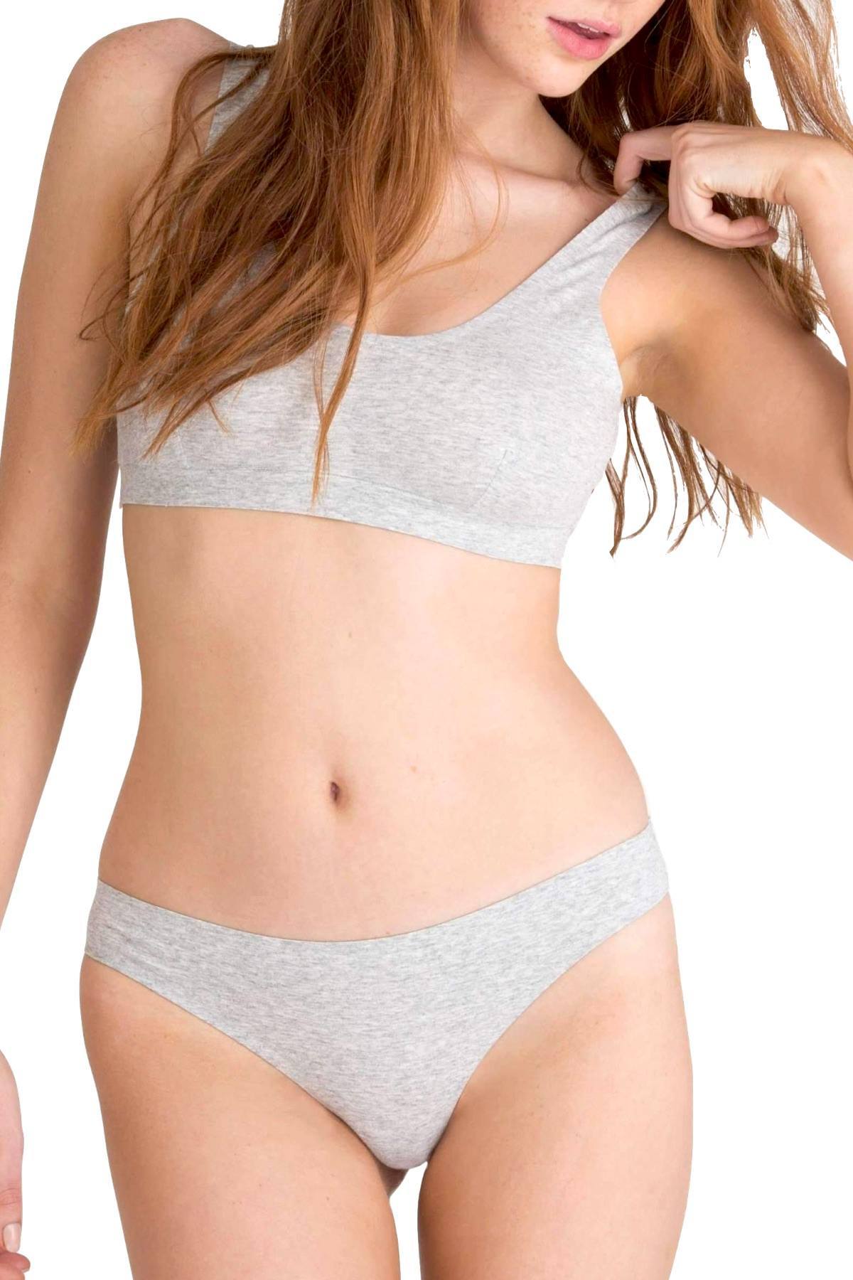 Honeydew Intimates Heather Grey Shay Thong