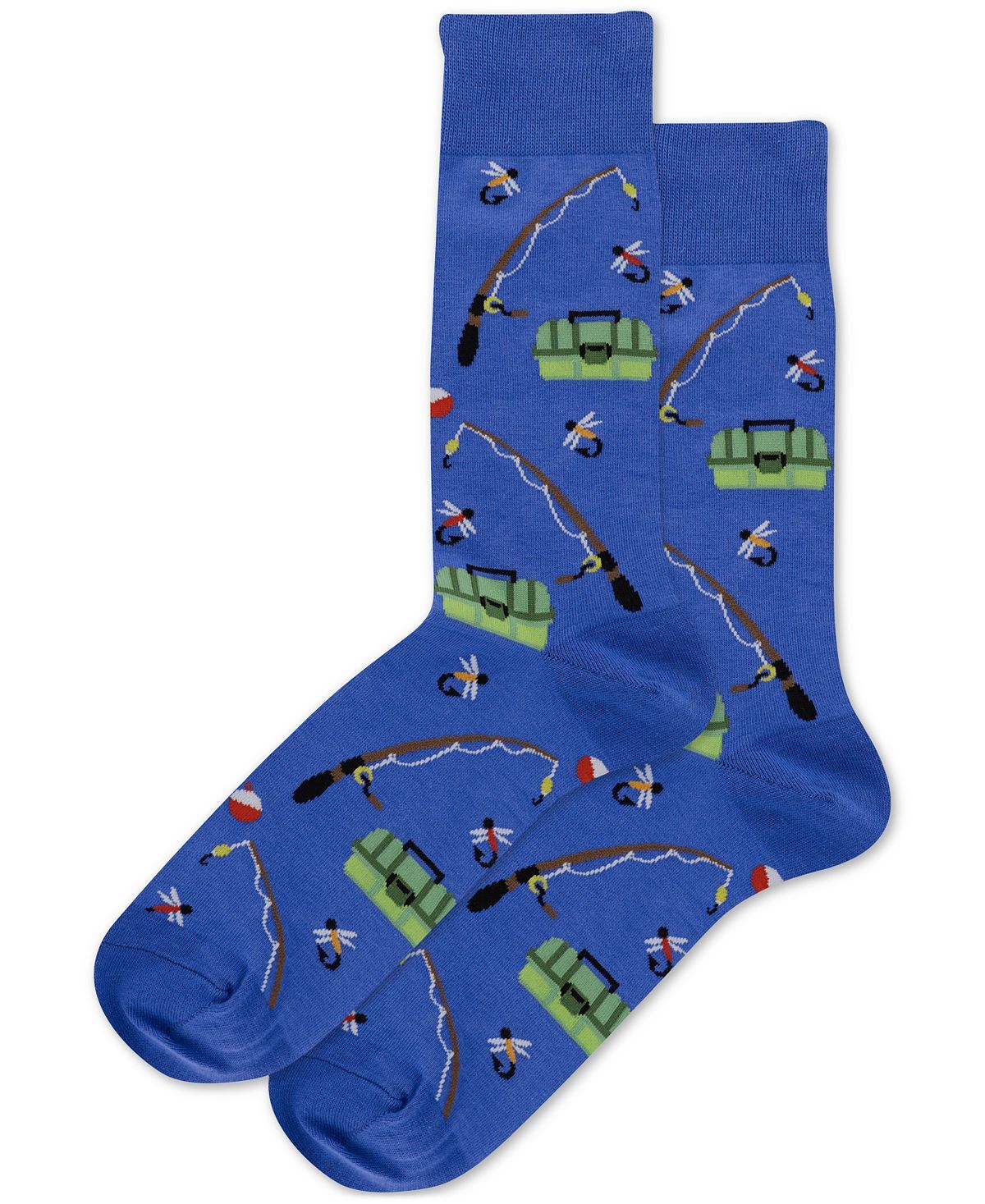 Hot Sox Fishing Crew Socks Blue