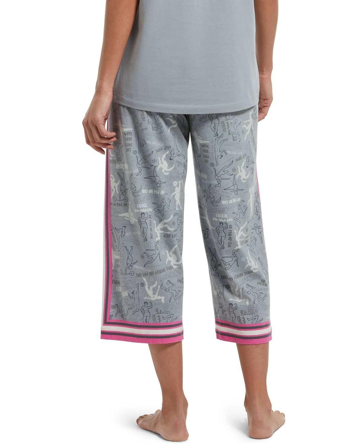 Hue Capri Pajama Pants Sleet