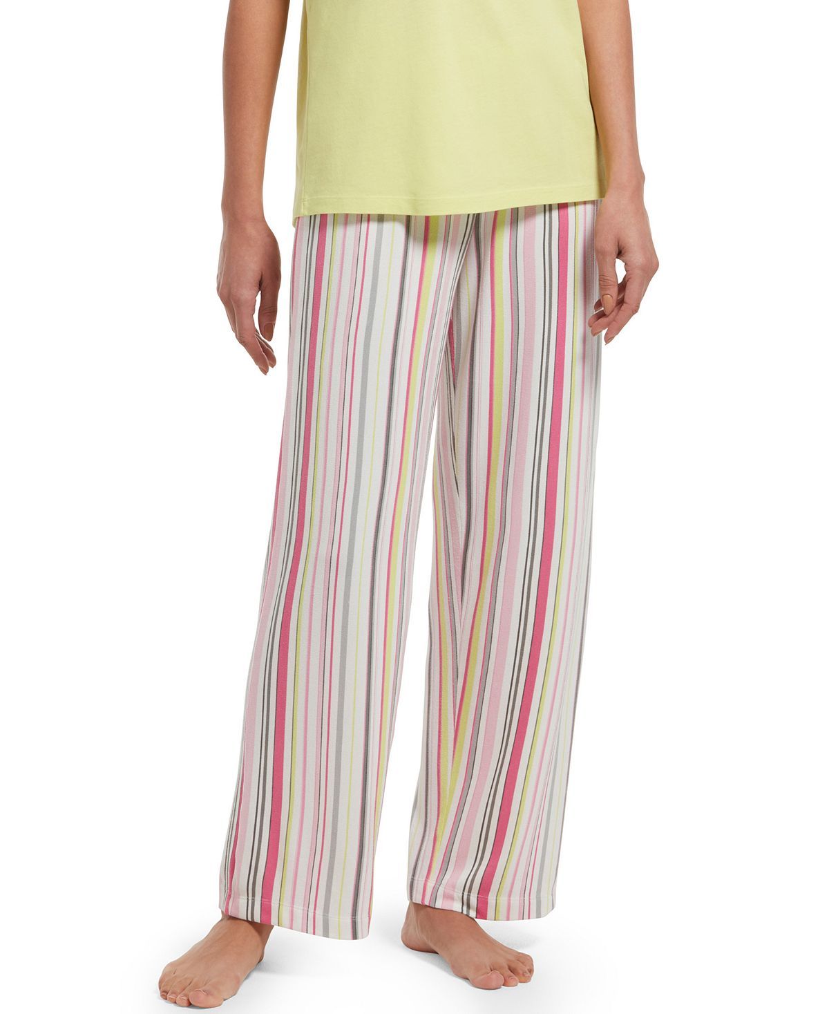 Hue Stripe Pajama Pants Off White