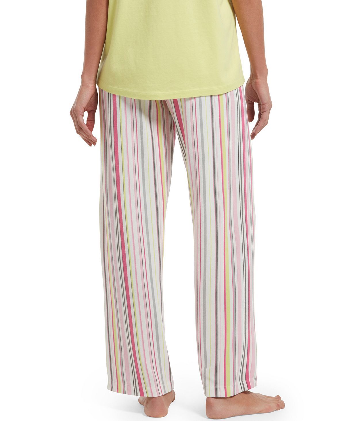 Hue Stripe Pajama Pants Off White