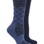 Hue Wo 2-pk. Boot Socks Denim Combo W/navy Solid