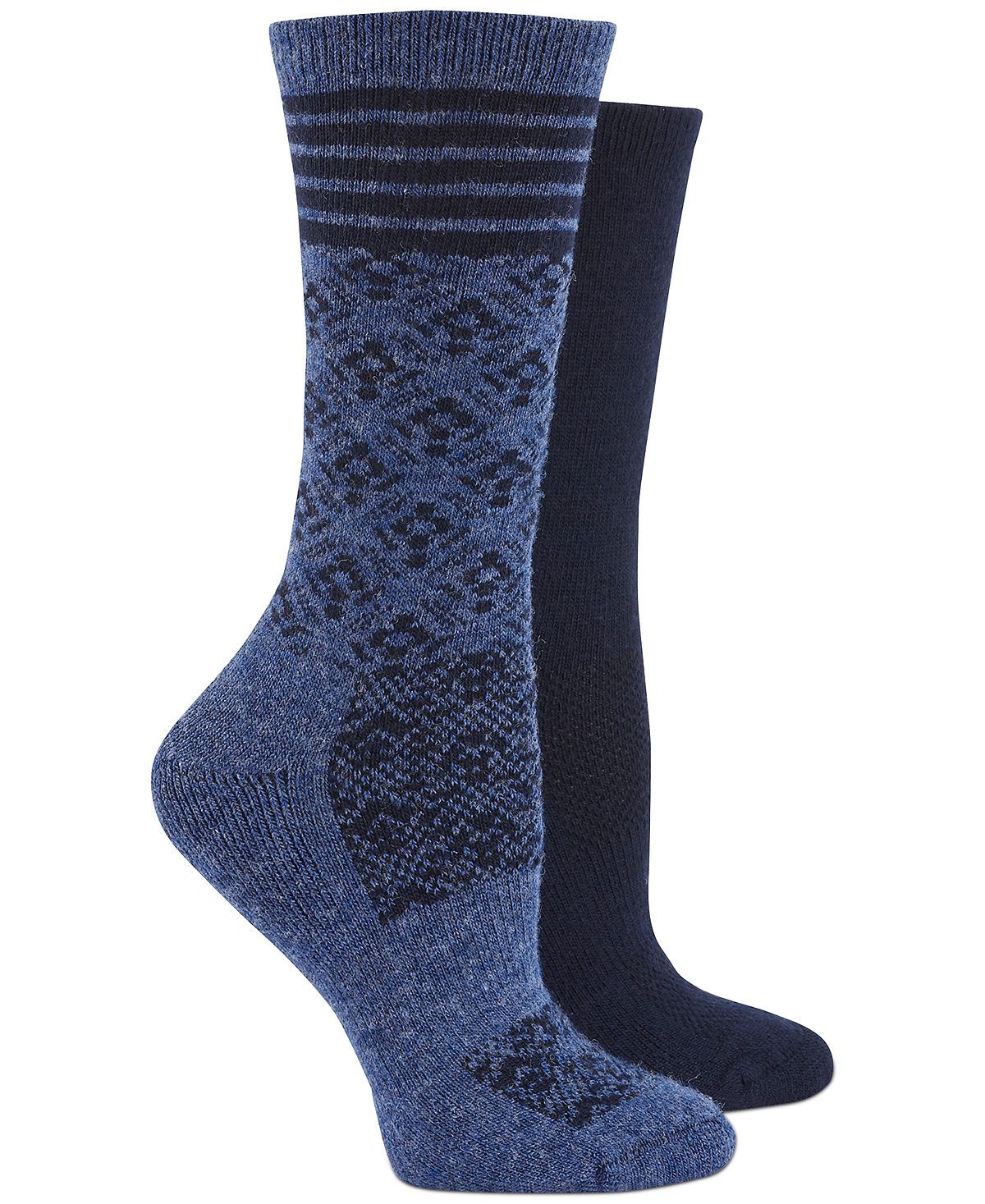 Hue Wo 2-pk. Boot Socks Denim Combo W/navy Solid