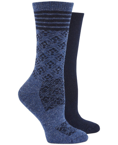 Hue Wo 2-pk. Boot Socks Denim Combo W/navy Solid