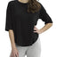 Hue Wo 3/4 Sleeve Pajama Shirt Black