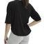 Hue Wo 3/4 Sleeve Pajama Shirt Black