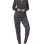 Hue Wo Margaricious Henley Pajama Set Black