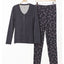 Hue Wo Margaricious Henley Pajama Set Black