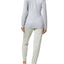 Hue Wo Ribbed Henley Pajama Set Sleet